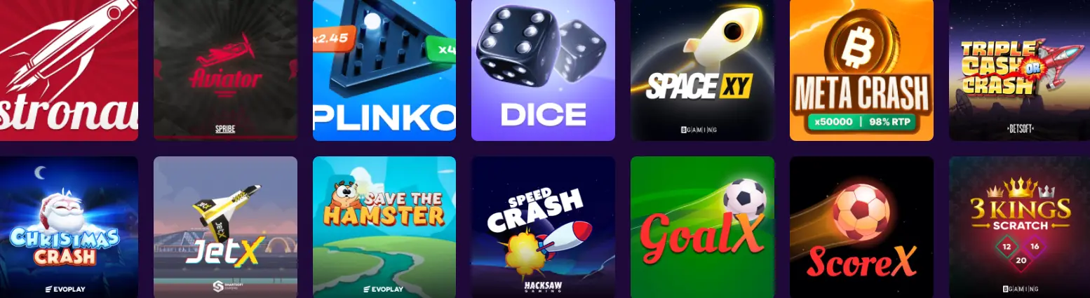 Roulettino crash games online casino
